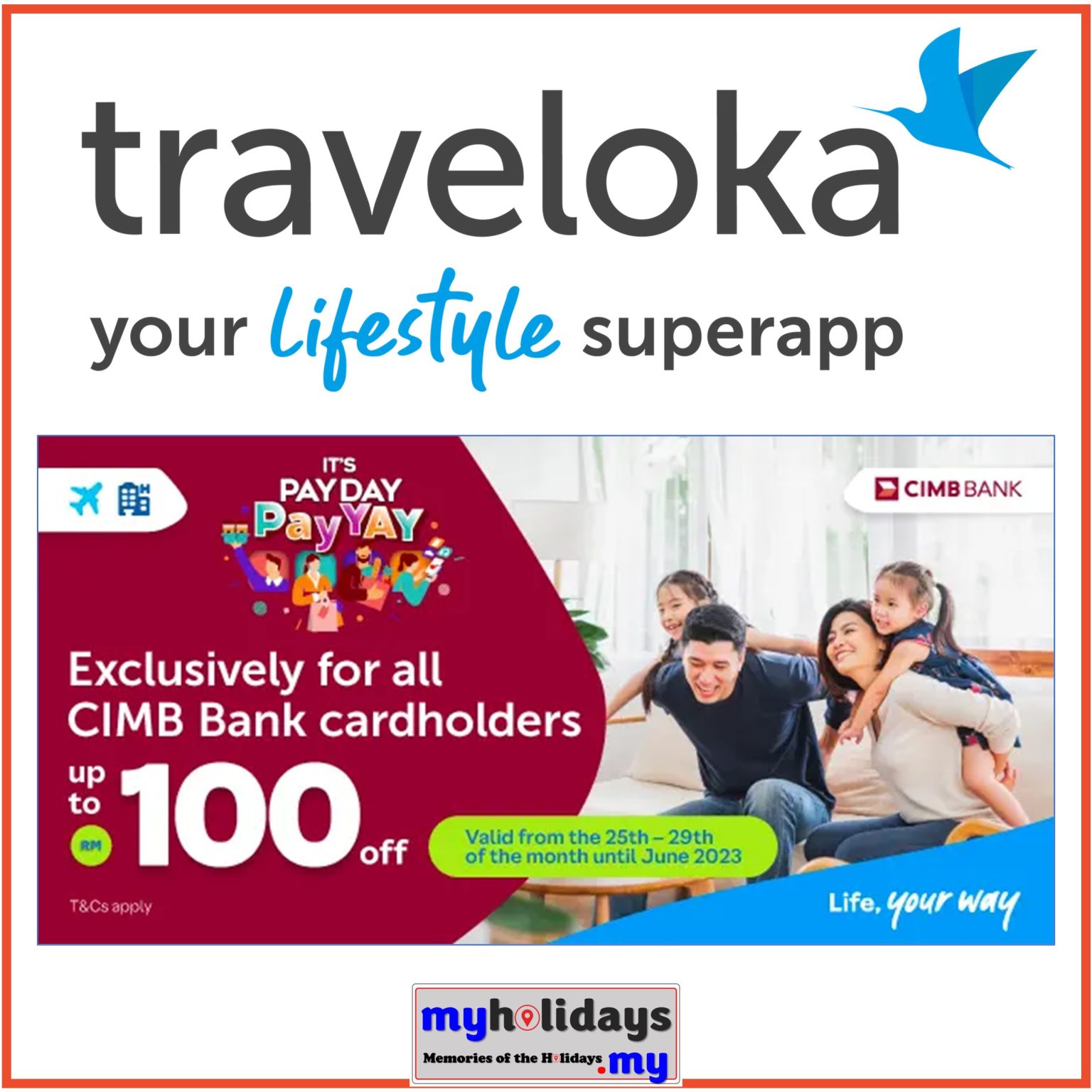 Traveloka X CIMB Payday Deal September 2023 Myholidays